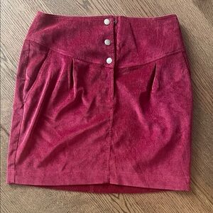 Rebecca Minkoff Dark Red Mini Skirt